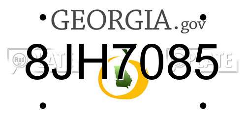 8JH7085 Georgia License Plate