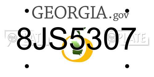 8JS5307 Georgia License Plate