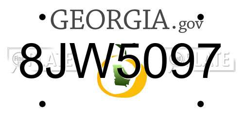 8JW5097 Georgia License Plate