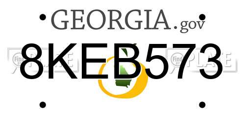8KEB573 Georgia License Plate