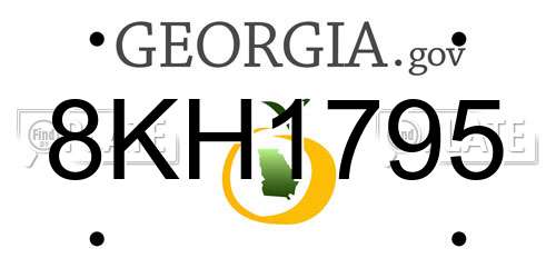 8KH1795 Georgia License Plate