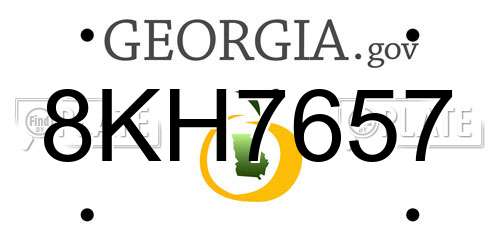 8KH7657 Georgia License Plate