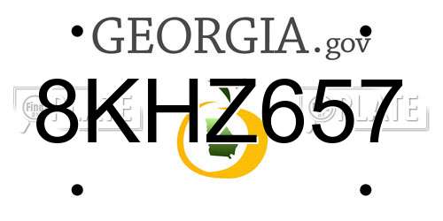 8KHZ657 Georgia License Plate