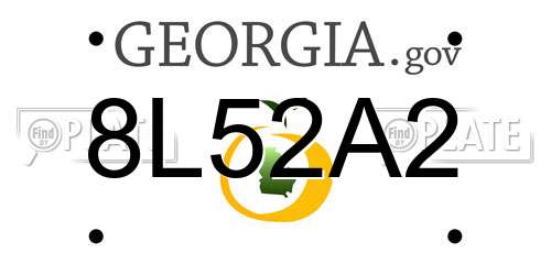8L52A2 Georgia License Plate