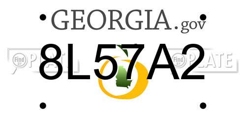 8L57A2 Georgia License Plate