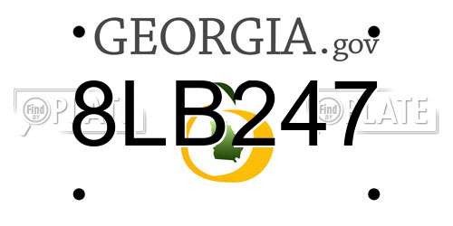 8LB247 Georgia License Plate