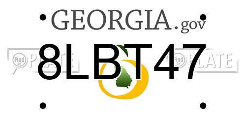 8LBT47 Georgia License Plate