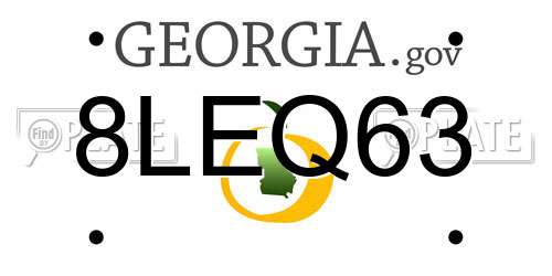 8LEQ63 Georgia License Plate