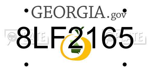 8LF2165 Georgia License Plate