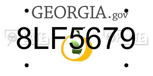 8LF5679 Georgia License Plate