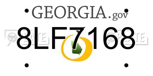 8LF7168 Georgia License Plate