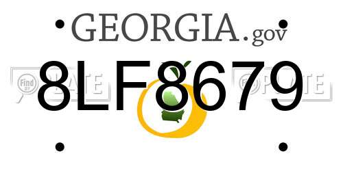 8LF8679 Georgia License Plate