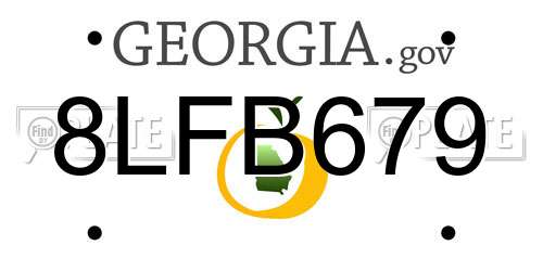 8LFB679 Georgia License Plate