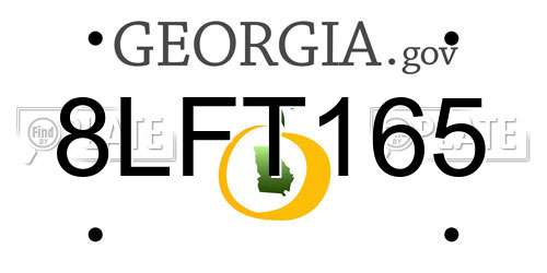 8LFT165 Georgia License Plate