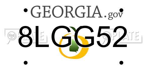 8LGG52 Georgia License Plate