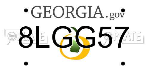 8LGG57 Georgia License Plate