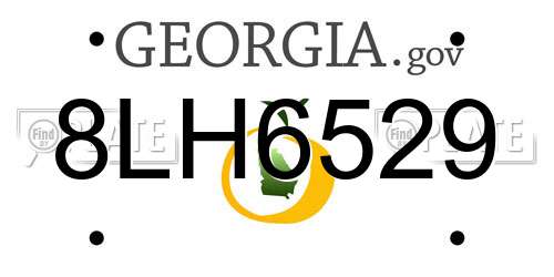8LH6529 Georgia License Plate