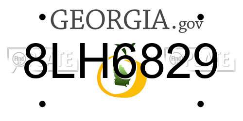 8LH6829 Georgia License Plate