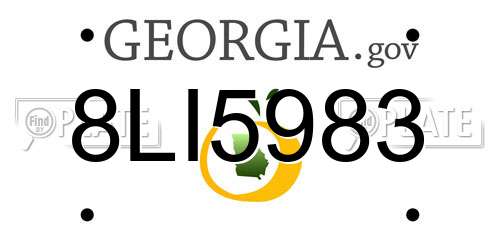 8LI5983 Georgia License Plate