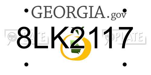 8LK2117 Georgia License Plate