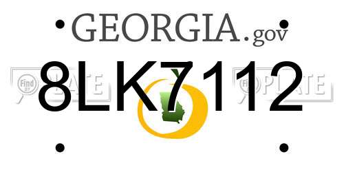 8LK7112 Georgia License Plate