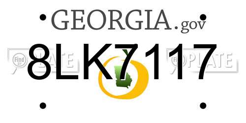 8LK7117 Georgia License Plate
