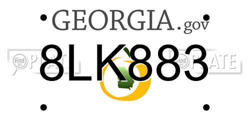 8LK883 Georgia License Plate