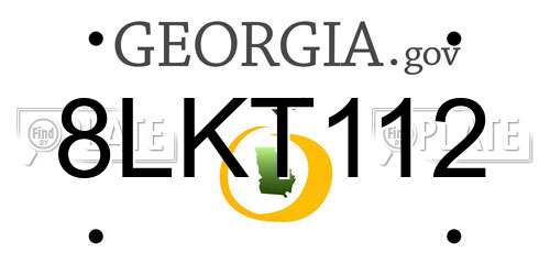 8LKT112 Georgia License Plate