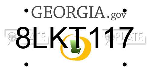 8LKT117 Georgia License Plate