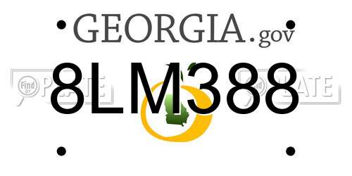 8LM388 Georgia License Plate