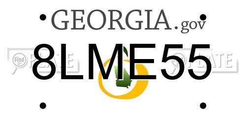 8LME55 Georgia License Plate