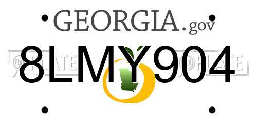 8LMY904 Georgia License Plate
