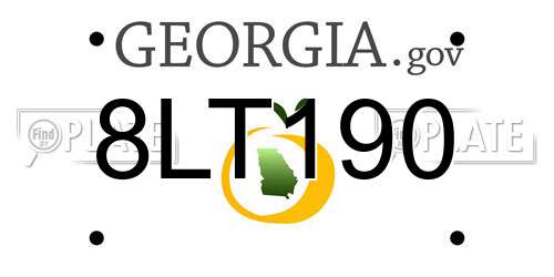 8LT190 Georgia License Plate