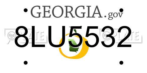 8LU5532 Georgia License Plate