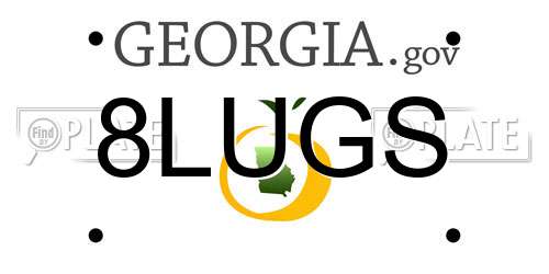 8LUGS Georgia License Plate