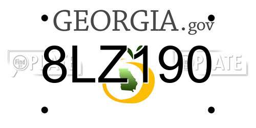 8LZ190 Georgia License Plate