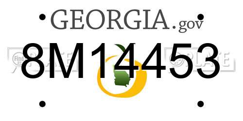 8M14453 Georgia License Plate