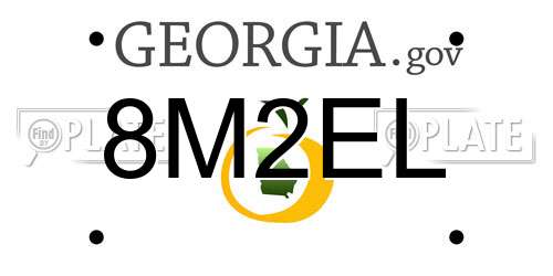 8M2EL Georgia License Plate