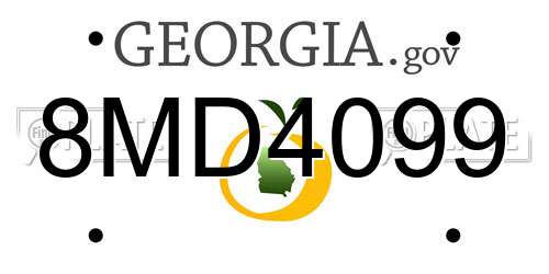 8MD4099 Georgia License Plate