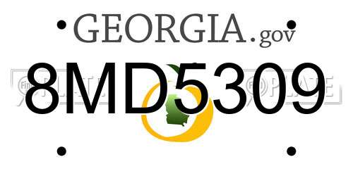 8MD5309 Georgia License Plate