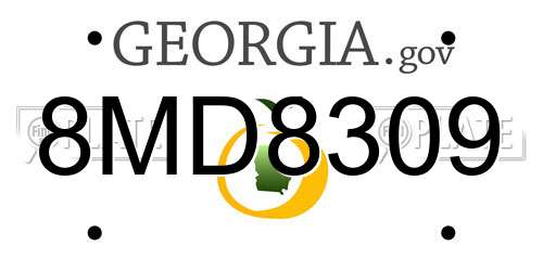 8MD8309 Georgia License Plate