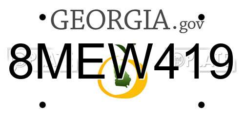8MEW419 Georgia License Plate