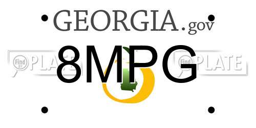 8MPG Georgia License Plate