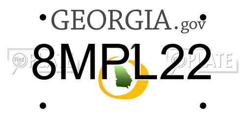 8MPL22 Georgia License Plate