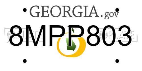 8MPP803 Georgia License Plate