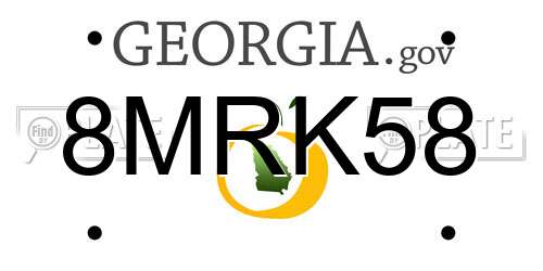 8MRK58 Georgia License Plate