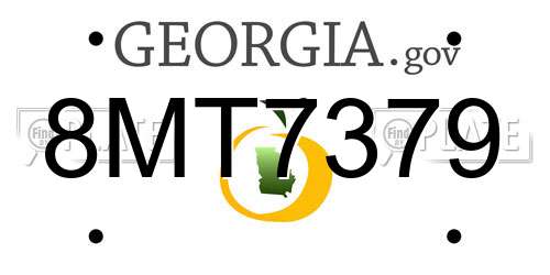 8MT7379 Georgia License Plate