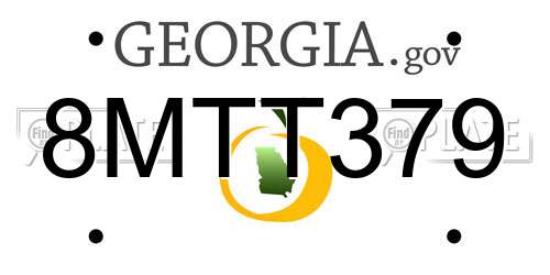 8MTT379 Georgia License Plate