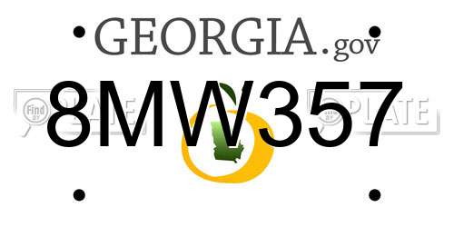 8MW357 Georgia License Plate