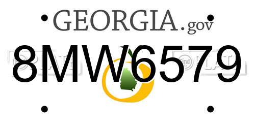 8MW6579 Georgia License Plate